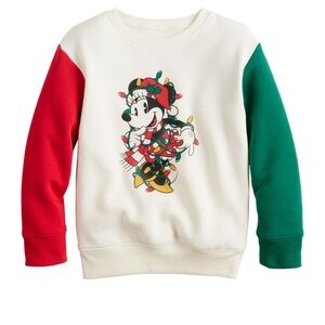Disney girls Minnie Sweatshirt - Red, Green, and White size 6X
